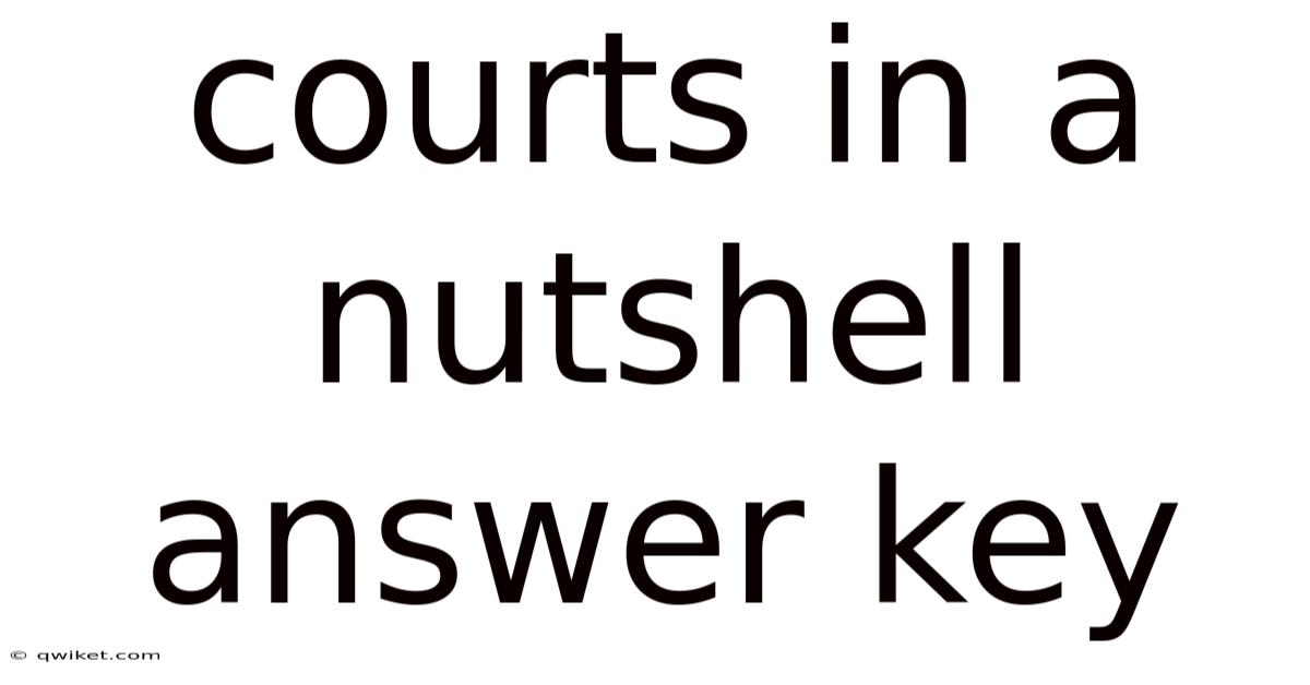 Courts In A Nutshell Answer Key