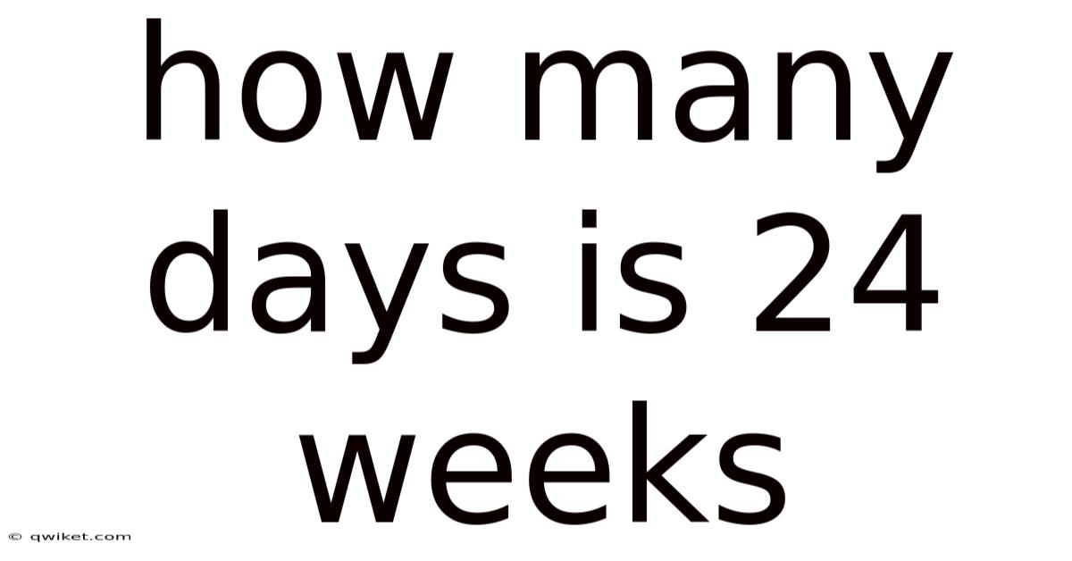 How Many Days Is 24 Weeks