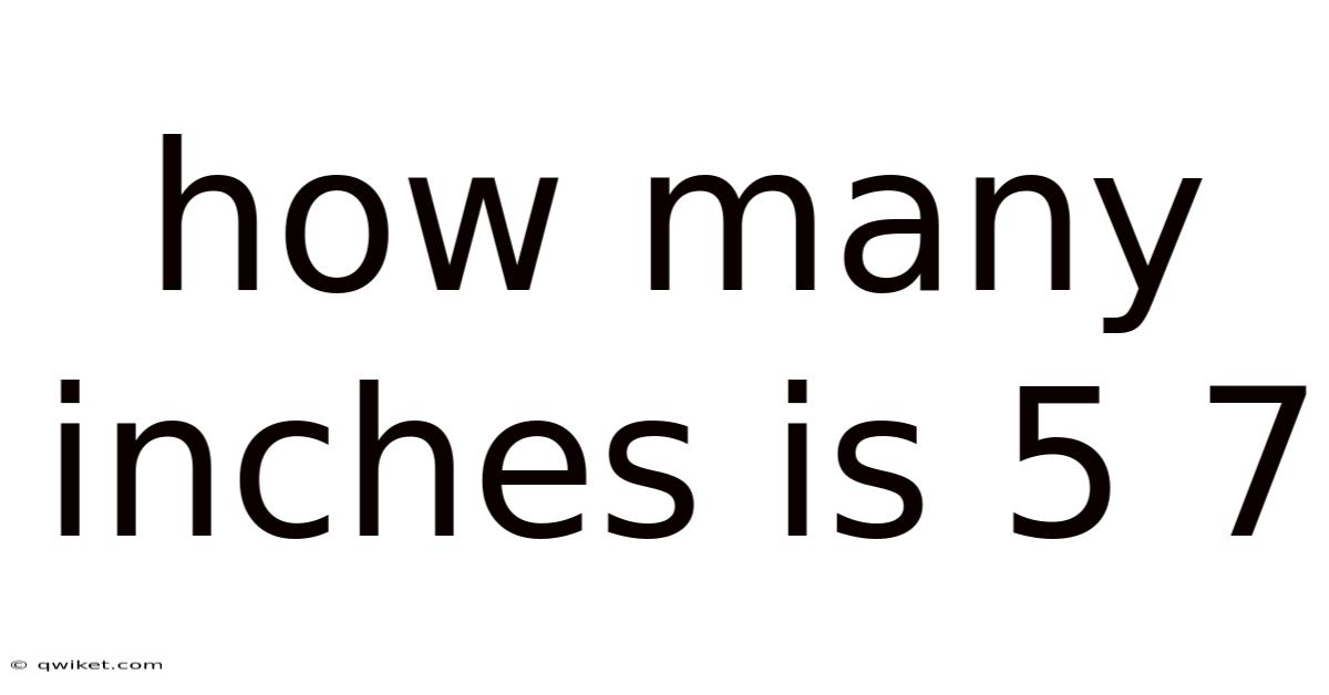 How Many Inches Is 5 7