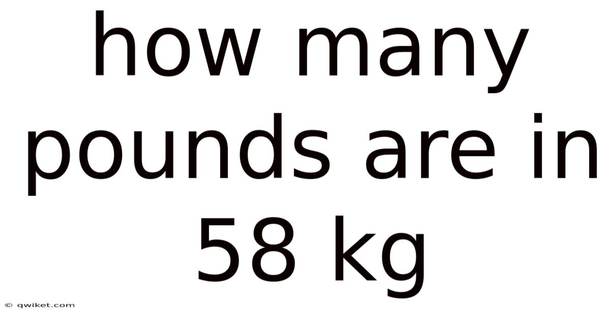 How Many Pounds Are In 58 Kg