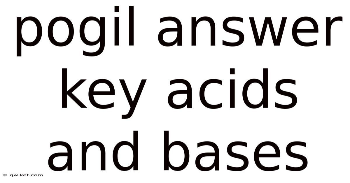 Pogil Answer Key Acids And Bases
