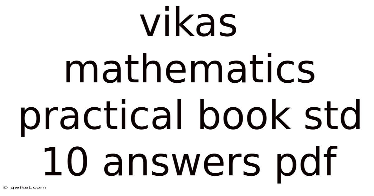 Vikas Mathematics Practical Book Std 10 Answers Pdf